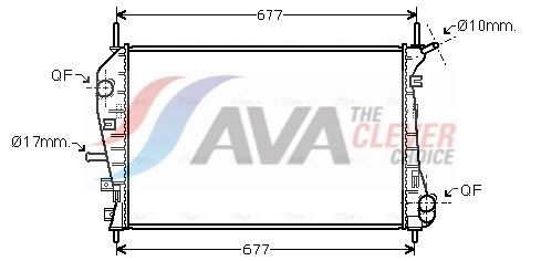 FDA2376 AVA Радіатор охолодження двигуна